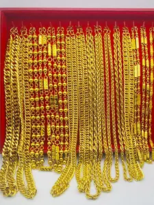 Men's Necklace, Wholesale Factory Direct, Trendy Live Stream Jewelry, Fake Gold Chain, Cuban Link Chain, Market Stall Accessory