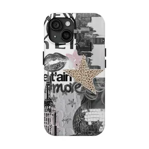NYC Collage Phone Case Retro Y2K Design, Aesthetic Cityscape Phone Cover