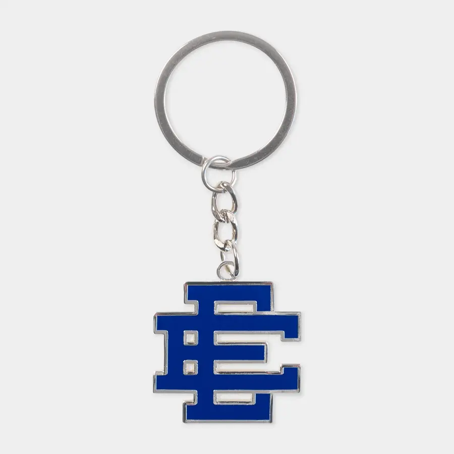 Eric Emanuel Keychain, EE Logo Keychain, Metal Key Ring, Streetwear Keychain, Bag Charm, Car Key Accessory