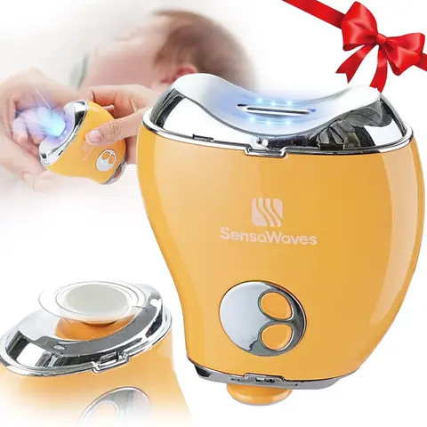 Unisex 2-in-1 Electric Nail Clippers - Travel-Size Portable Tool with 2-in-1 Design, 3 Speed Settings, LED Lights, Built-in Nail Collector, File, Storage Box, Adult Manicure & Pedicure Tool, Father’s Day Gift