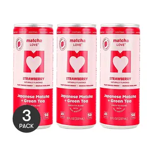 3 Pack ITO EN Matcha Love Strawberry 8 fl oz Each - Japanese Green Tea Drink, Fruit Flavor, Refreshing
