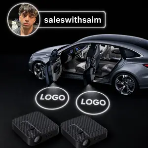 【SAIM exclusive logos】Car Door Welcome Light Projector - Smart Auto Induction Logo, LED Accessory for Night Safety & Vehicle Customization