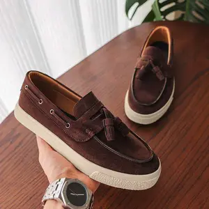 2025 New Men's Suede Leather Trendy Slip-On Casual Shoes