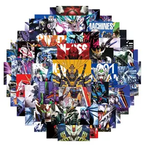 50Pcs Japanese Anime GUNDAM Stickers Cool Cartoon Graffiti Sticker DIY Phone Case Skateboard Suitcase Decals for Kids Toy