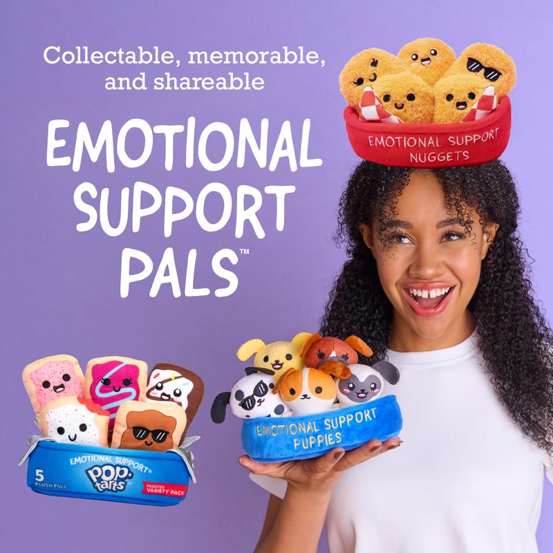 Pop-Tarts Emotional Support by Relatable – Snack-Inspired Pals, Full of Bite-Sized Plushies and Cute Stuff, Unexpected Funny Gifts for Loved Ones, Includes 5 Plush Pals with Plush Box