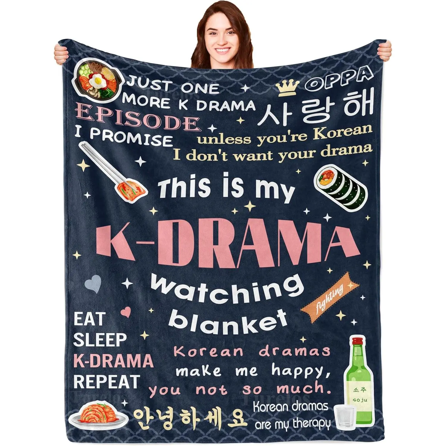 Korean Drama Gifts, Korean Gifts for Women, K Drama Gifts for Women, Kdrama Merch, K Drama, Korean Drama Blanket, Korean Blanket, K Pop Gifts Teen Girl