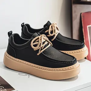 Men'S Business Casual Shoes, Casual Fashion Sneakers, Thick-Soled Height-Increasing Soft Men'S Shoes, British Style Retro Trendy Shoes, Sports Shoes