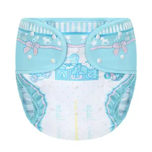 Littleforbig Washable Adjustable Reusable Waterproof Cloth Adult Diaper Wrap Cover One Size - Potty Pants