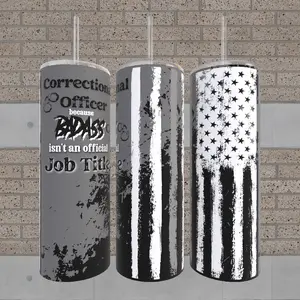 Correctional Officer 20 oz Tumbler Portable Insulated Drinkware Skinny
