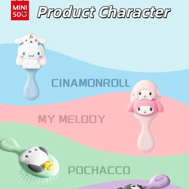 MINISO SR Characters 3D Massage Air Cushion Comb HK Cinna Melody KM Pochacco Hair Brush,Detangling Brush,Scalp-Friendly,Christmas & Birthday &New Year Haul