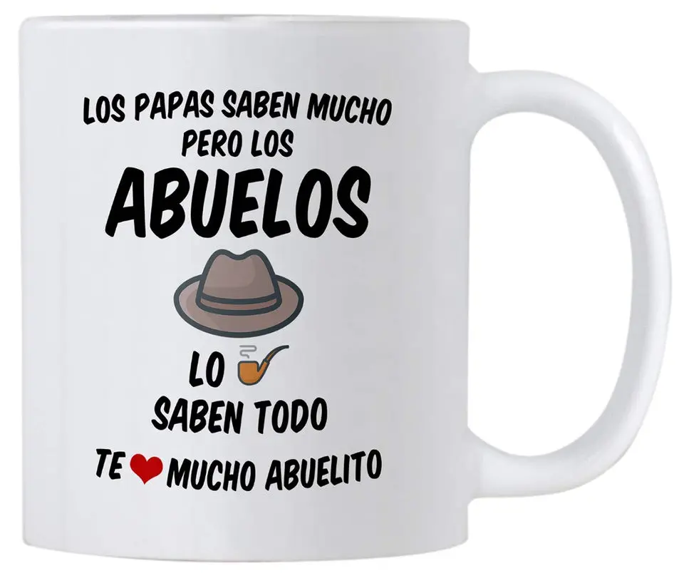 Regalos para el Mejor Abuelo del Mundo. 11 ounce Abuelito Coffee Mug. Grandpa Gifts in Spanish. Taza de Regalo para dia del Padre o Cumpleanos.