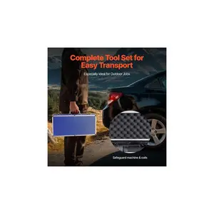 VEVOR Magnetic Induction Heater Kit, 1000w 110V Portable Hand-held Induction Heater with 10PCS Induction Coils, Flameless Induction Heater Bolt Remover with Case, Fit for Removing Rusty Bolts Nuts