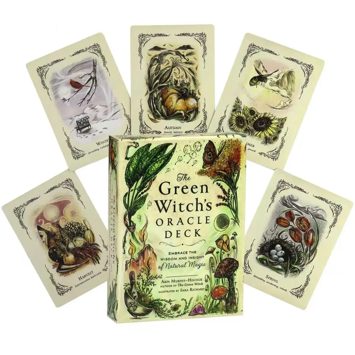 Witch Oracle Cards Set, 50 Tarot Cards, Premium Cards, Tarot Card Decks for Natural Magic Insight & Wisdom, Witch Series, Perfect for Witches & Enthusiasts, Tarot Card Game
