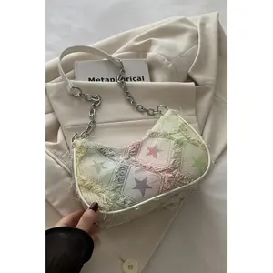 Fringe Star Print Shoulder Bag