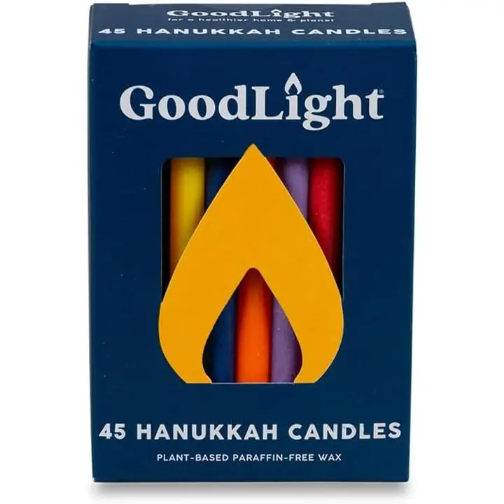 Hanukkah (Chanukah) Menorah Candles, 45-Count, 45-Minute Burn Time, Dripless Paraffin-Free, Festive Home Decor for Holiday Celebrations