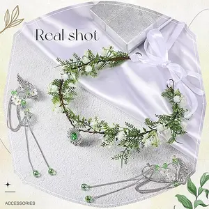 Fairy Flower Leaf Crowns for Women Elven Princess Tiara Elf Headpiece for Cosplay Halloween Costume Photoshoot Wedding - Home Improvement.