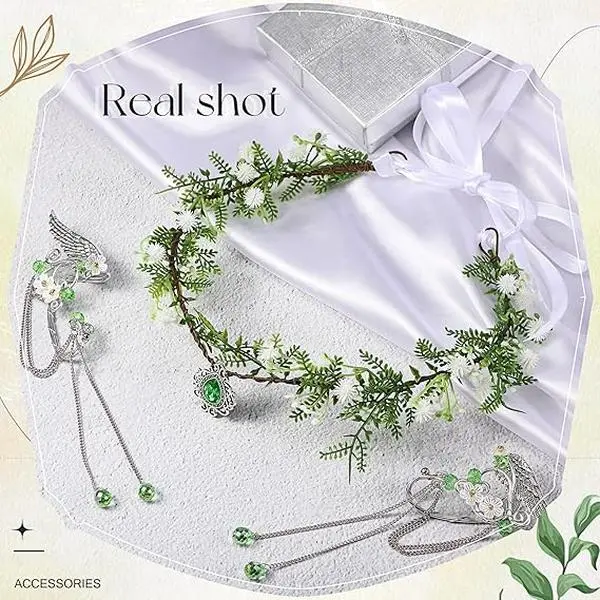 Elegant Crown Design Fairy Flower Leaf Crown for Women, Bridal Accessory, Vintage Hairpiece, Costume Headpiece - Elven Cosplay Wedding Home Improvement Supplies, Cute Hair Accessories, Styling Accessory