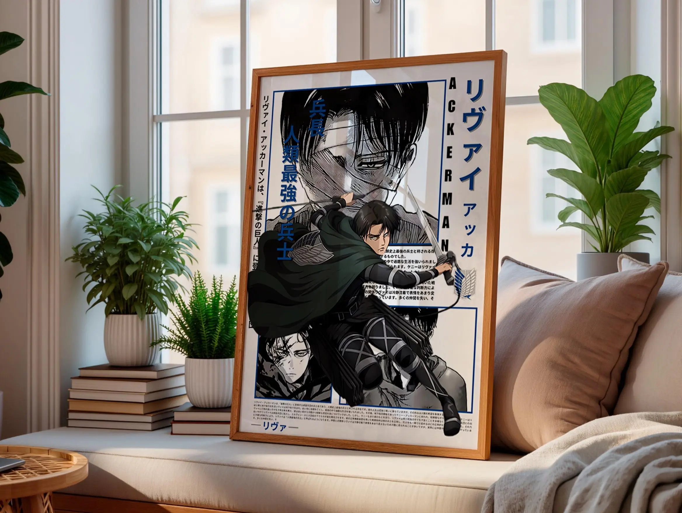 [Up to 65% Off][Free Shipping][No Frame] Levi AOT Anime Comic Art Paper Poster Print, Japanese Vintage Minimalist Space Graphic, Durable Decorative Customizable Universal Mount-Compatible Wall Decor for Anime Room, Wardrobe, Dining Room, High-Quality