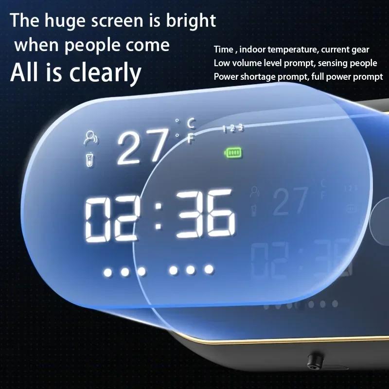 Automatic Soap Dispenser Foam Bathroom - Wall Mount Rechargeable Touchless Adjustable Smart Electric Dispenser with Clock/March Madness/Spring Break - Hygienic Solution for Kitchen/Bathroom