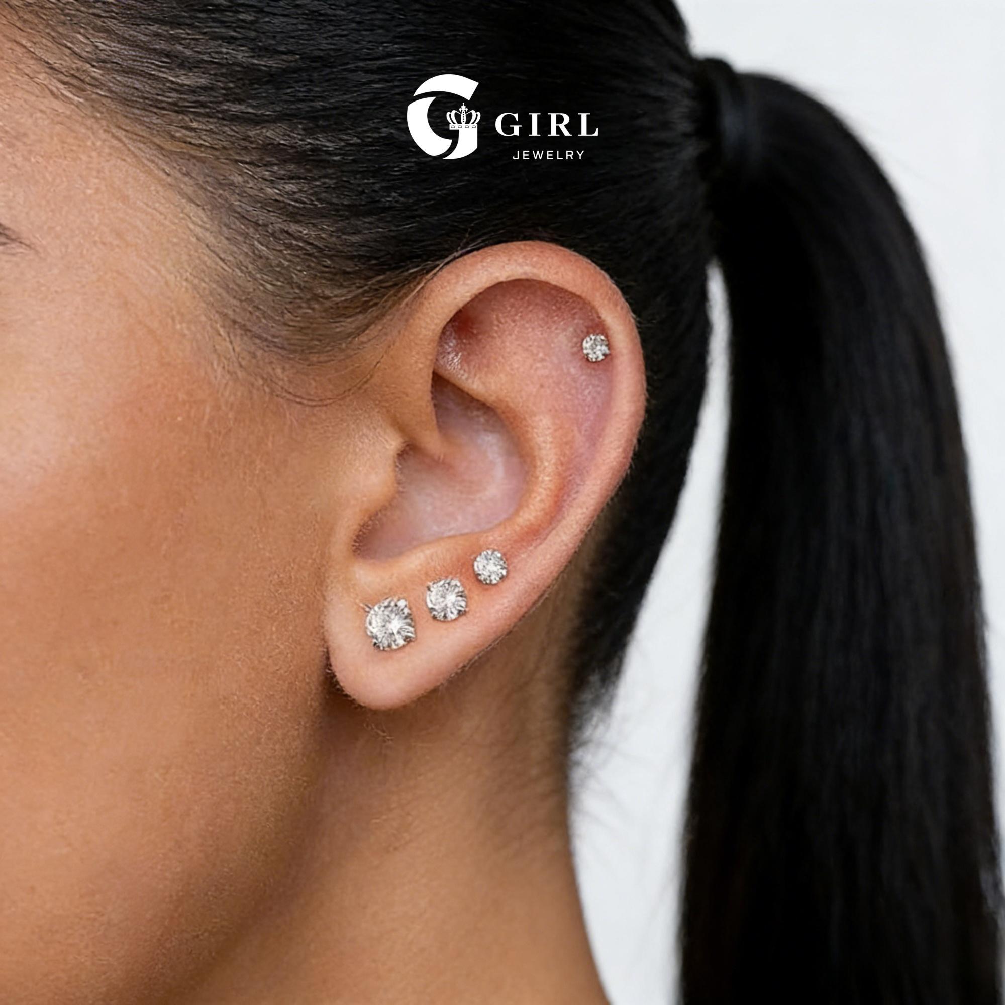 6 Pairs Stud Cubic Zirconia Earrings Set( 3-8mm), Stainless Steel Hypoallergenic Cubic Zirconia Earrings Chic Gorgeous Jewelry As Gift for Girlfriend, Elegant Minimalist Earrings 6 Pairs Stud Cubic Zirconia Earrings Set( 3-8mm), Stainless Steel Hypoallergenic Cubic Zirconia Earrings Chic Gorgeous Jewelry As Gift for Girlfriend, Elegant Minimalist Earrings