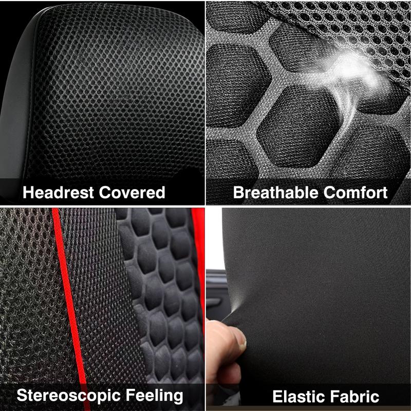 Car Seat Covers For 5 Seats, Full Set Universal Seat Covers for Cars, Flat Cloth Auto Seat Air Mesh Design Protectors, Car Interiors Fit For Nissan /Honda /Accord/Civic /CRV /Hrv /Kia /Sorento /Toyota /Corolla /4Runner /Camry /Hyundai /Mazda Car Seat Covers For 5 Seats, Full Set Universal Seat Covers for Cars, Flat Cloth Auto Seat Air Mesh Design Protectors, Car Interiors Fit For Nissan /Honda /Accord/Civic /CRV /Hrv /Kia /Sorento /Toyota /Corolla /4Runner /Camry /Hyundai /Mazda