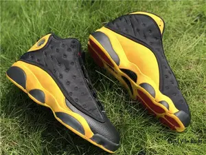 BlackYellow nubuck & Suede Cat-Eye Basketball Shoes