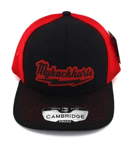 Mybackhurts Black/Red Trucker Cap, Stylish Design