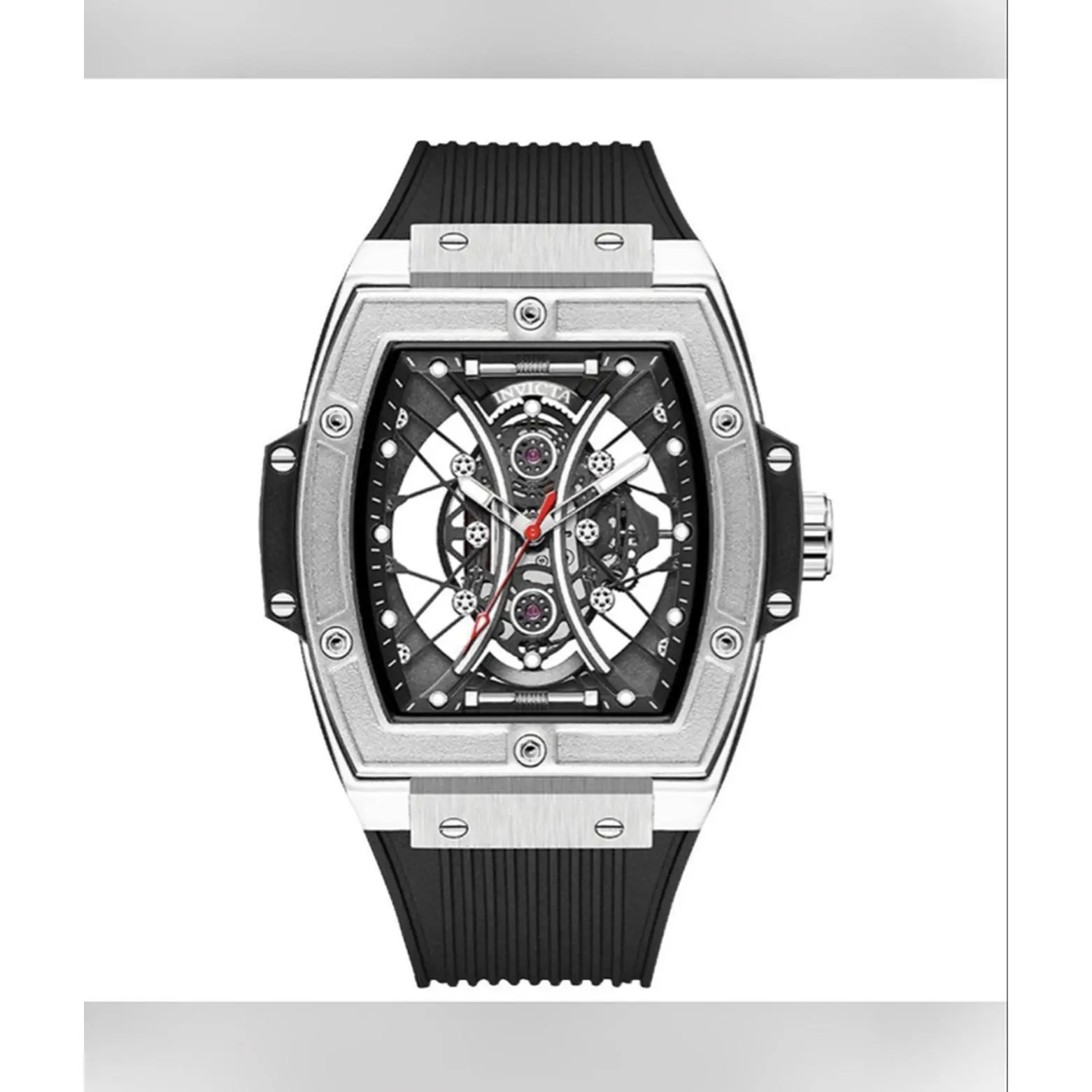 Invicta S1 Rally 1 Men's Watch with Skeleton Dial 50mm Black Strap Precision Timepiece