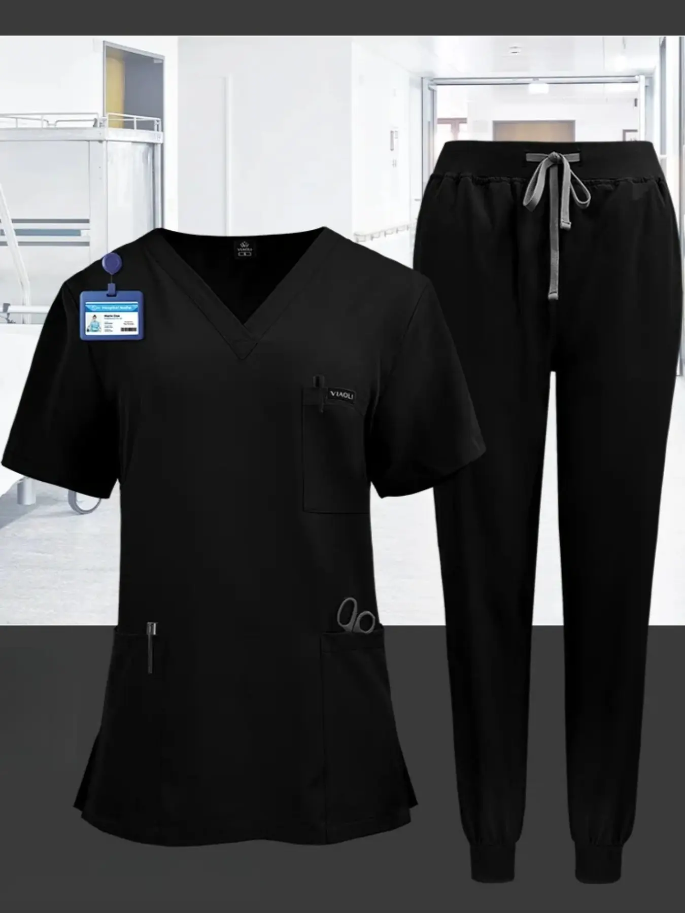 Hot Sale Medical Scrubs Uniforms Women Doctor and Nurse Uniforms Quick-Dry Dental Clinic Surgery Suits Healthcare Services Nursing Set Workwear Basic