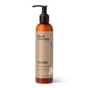 Plant Therapy Vanilla Body Lotion with Aloe and Shea 8 oz Sweet Vanilla Scent, Naturally Moisturizing Ingredients, Soothes & Nourishes Skin