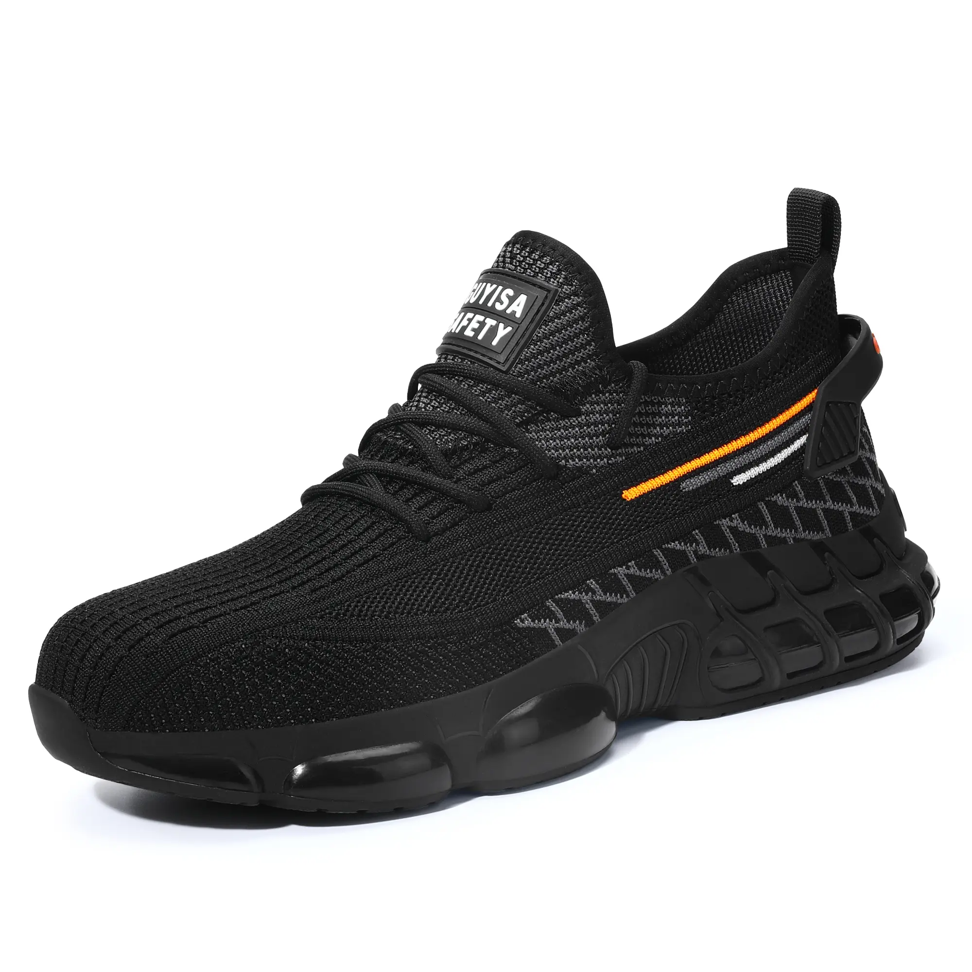 HISQIM Steel Toe Trainers for Men & Women, Athletic Braided Textile Work Sneakers, Lightweight Puncture-Resistant & Slip-Resistant, Mesh, Casual, Breathable, Tpu, Braid, Heavy Duty, Footwear, Closed, Worker, Metatarsal Guard, Work & Safety Footwear, All S