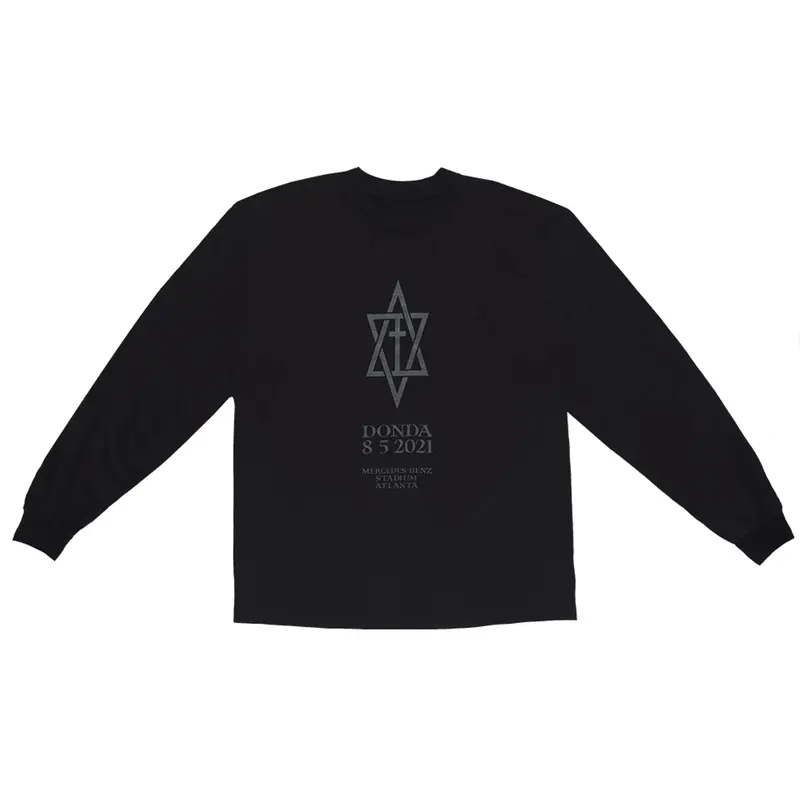 Kanye West DONDA August 5 Listening Event L/S T-shirt Black
