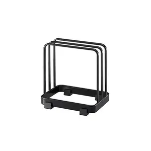 Simple Layered Cutting Board Rack Solid Color Vertical Dish Drying Shelf Kitchen Drain Tray Sorting and Storage