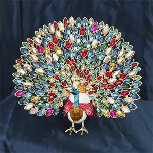 Peacock Design Jewelry Storage Box, 1 Count Exquisite Jewelry Organizer, Jewelry Storage Box for Ring, Earrings & Small Accessories