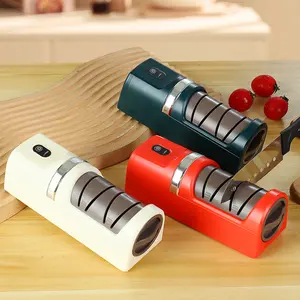 Electric knife sharpener, 1 multi-functional knife sharpener, household kitchen knife sharpener, kitchen accessory, essential gift for daily use