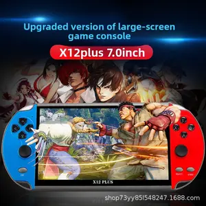 X12 PLUS Handheld Gaming Console, 7-inch Super Large Screen Game Console Handheld with NES, PSP and Arcade Simulators