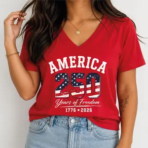 America 250 Years Of Freedom Vneck, USA 250th Anniversary Tank Top, Patriotic 4th Of July 2026 Shirt, Independence Day Gift, S1299