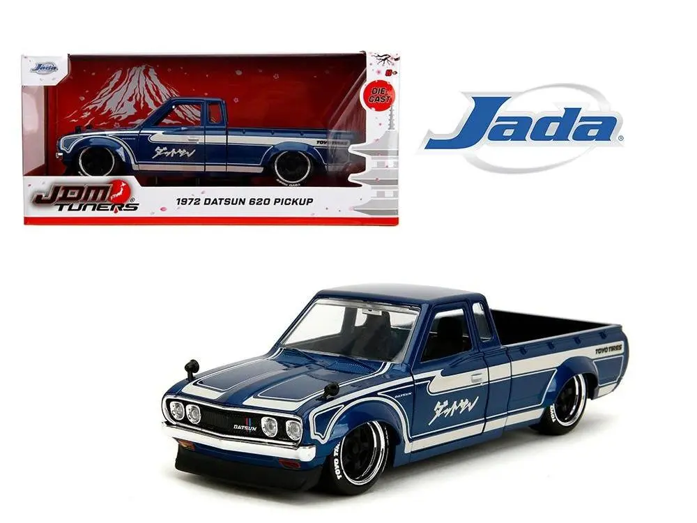 Jada 1:24 1972 Datsun 620 Pickup Truck – Blue – JDM Tuners