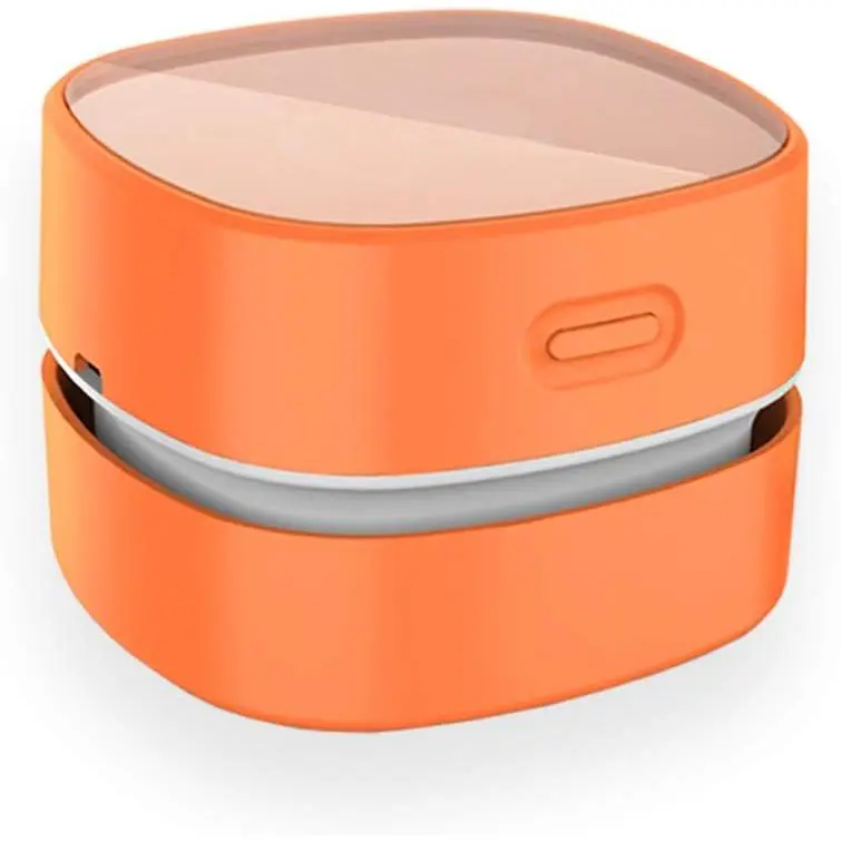 Desktop Vacuum cleaner,Mini table dust sweeper Energy Saving,High endurance up to 400 mins,Cordless&360º Rotatable Design for Cleaning Hairs,Crumbs,Computer Keyboard of gifts for kids (orange)