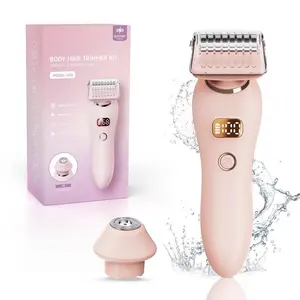 Dual-Head Electric Trimmer for Women, Pubic Hair Remover, Full Body Hair Clipper, Portable Grooming Tool, Easy-To-Use Design
