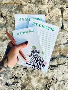 It's Showtime Notepad, Pop Culture Stationary planners Stationery Paper