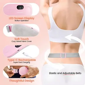 Menstrual Heating Pad Smart Uterus WarmerBelt, Relief Waist Pain Cramps VibratingAbdominal Massager Uterus Warmer WaistMassager, Vibrate Plate Wearable Heating Pads Portable Pain Relief Stomach Heating Pad