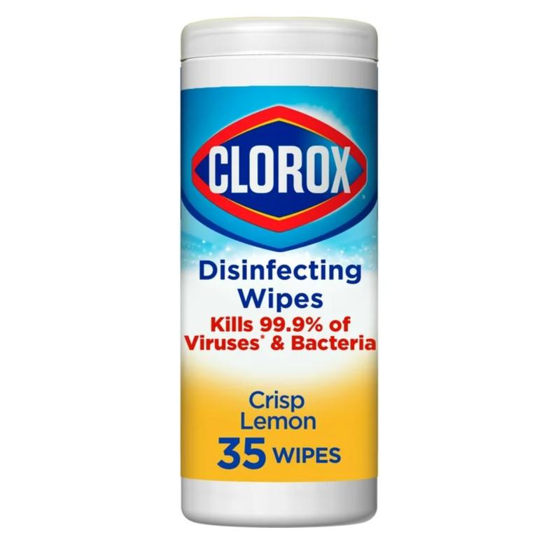 Clorox Bleach-Free Disinfecting and Cleaning Wipes, Crisp Lemon, 3 Pack x 35 Count