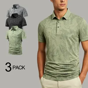 Men's All Over Print Polo Shirt Lightweight, Quick Drying, Breathable Menswear Top for Summer, Short Sleeve Collared T Shirt Suitable for Business Casual Commuting & Everyday Wear Pairs with Dress Pants/Casual Bottoms
