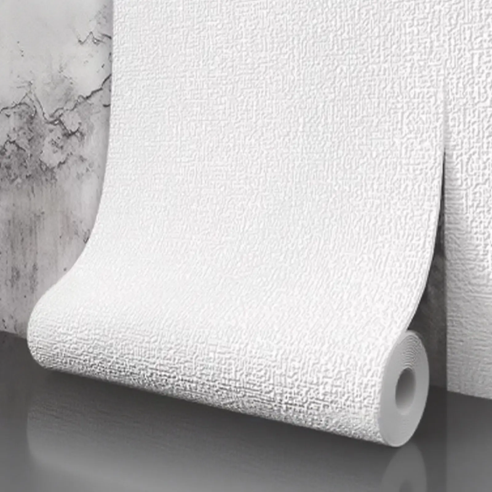 Self-Adhesive Linen Wallpaper Roll, 3D Textured Washable Wall Covering, Waterproof & Moisture-Proof, Easy to Install, Ideal for Living Room, Bedroom, Office, Kitchen, Bathroom, Furniture Renovation, Easy Installation