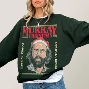 Funny Murray Hawkins Ugly Xmas Sweater, Christmas Gift Sweatshirt - Stranger Christmas Sweatshirt, Netflix Show Fan Gift, Gift for her