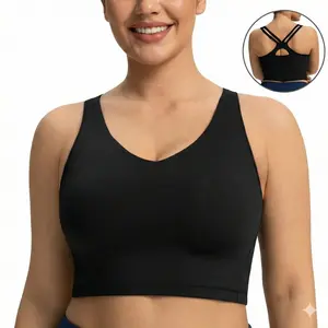 HSIA AirBalance Wirefree Lightly Padded Medium Support Breathable Sports Bra Yoga Running Criss Cross Back Crop Top or Racerback Longline Tank Top 32D 40DDD SpringStatements