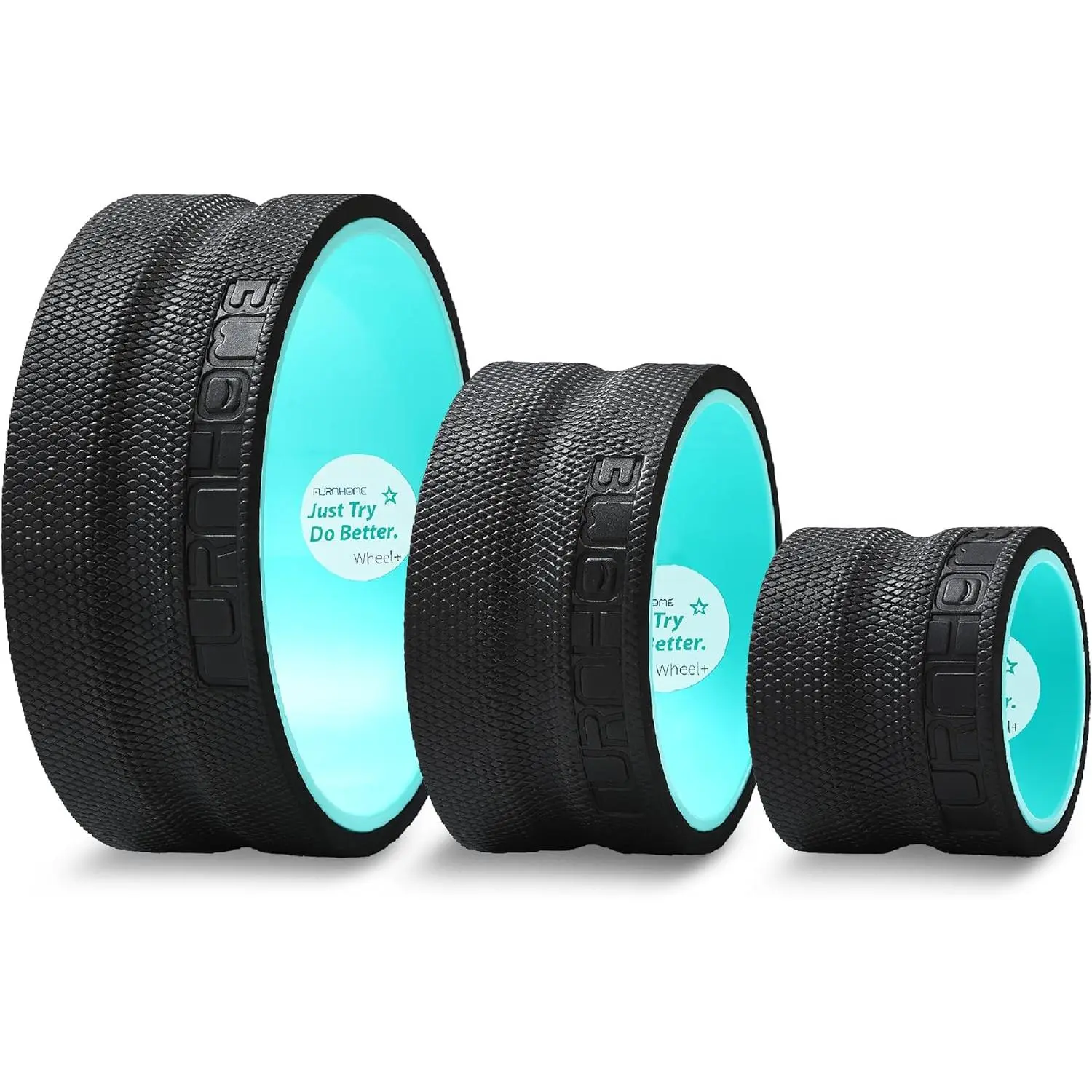 Unisex 3-Pack Multi-Size Functional Trigger Point Back Rollers with Foam Padding - 6.7in+10.6in+13in Customizable Fit, Pressure Points, Spinal Canal Care, Deep Tissue Massage, Back Pain Relief, Home Gym & Workout Equipment