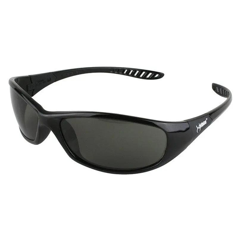 KleenGuard Hellraiser Protective Goggles - Unisex Fit Work Safety Eyewear with Smoke Polycarbonate Lens, Sleek Design for Small-to-Large Faces, ANSI Z87+ & CE-EN 166 Eye Protection