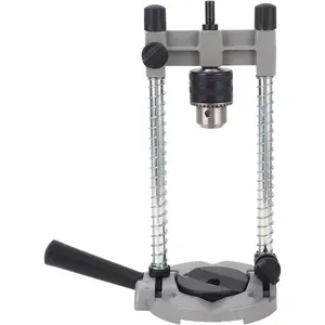 Portable Drill Guide Press with Multi Angle Guide Attachment 1.5-13mm Chuck Capacity 38-43mm Stand Base for Precision Drilling in Wood Metal and DIY Projects